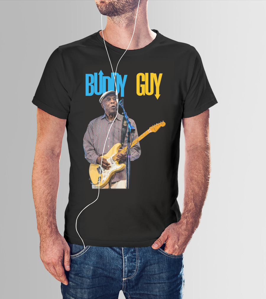 Buddy Guy Electric Blues Performance With Guitar And Microphone T-Shirt