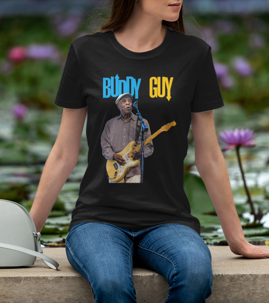 Buddy Guy Electric Blues Performance With Guitar And Microphone T-Shirt