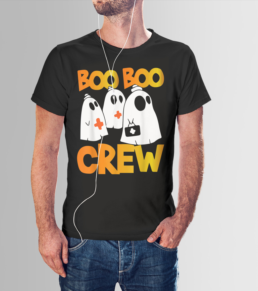 Boo Boo Crew Nurse Ghost Halloween T-Shirt