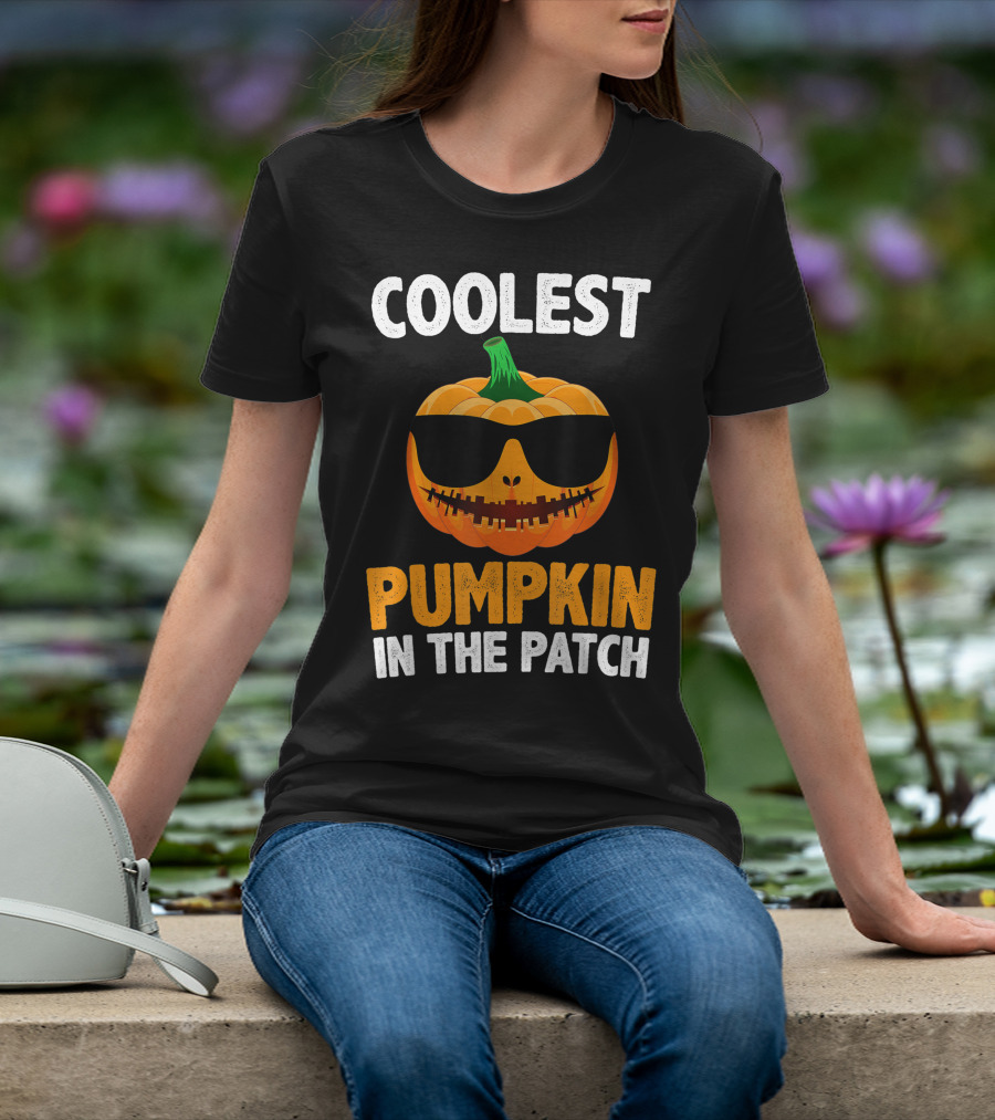 Coolest Pumpkin In The Patch With Sunglasses T-Shirt