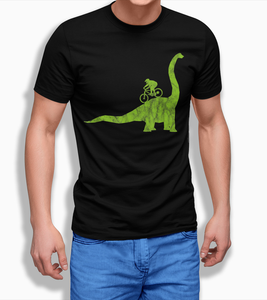 Mountain Bike MTB Dinosaur Funny Cycling Bicycle Rider Adventure T-Shirt
