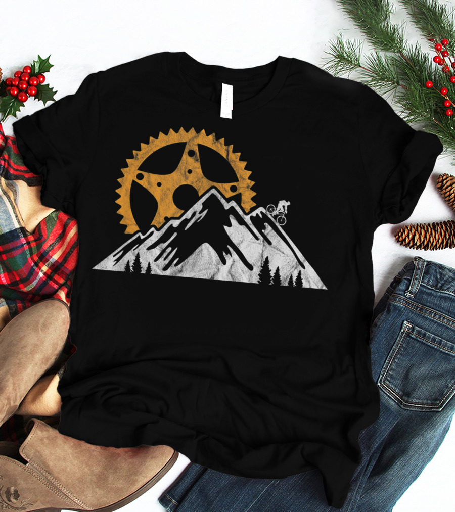 Mountain Bike Cycling Bicycle Gear And Downhill Adventure Biking T-Shirt