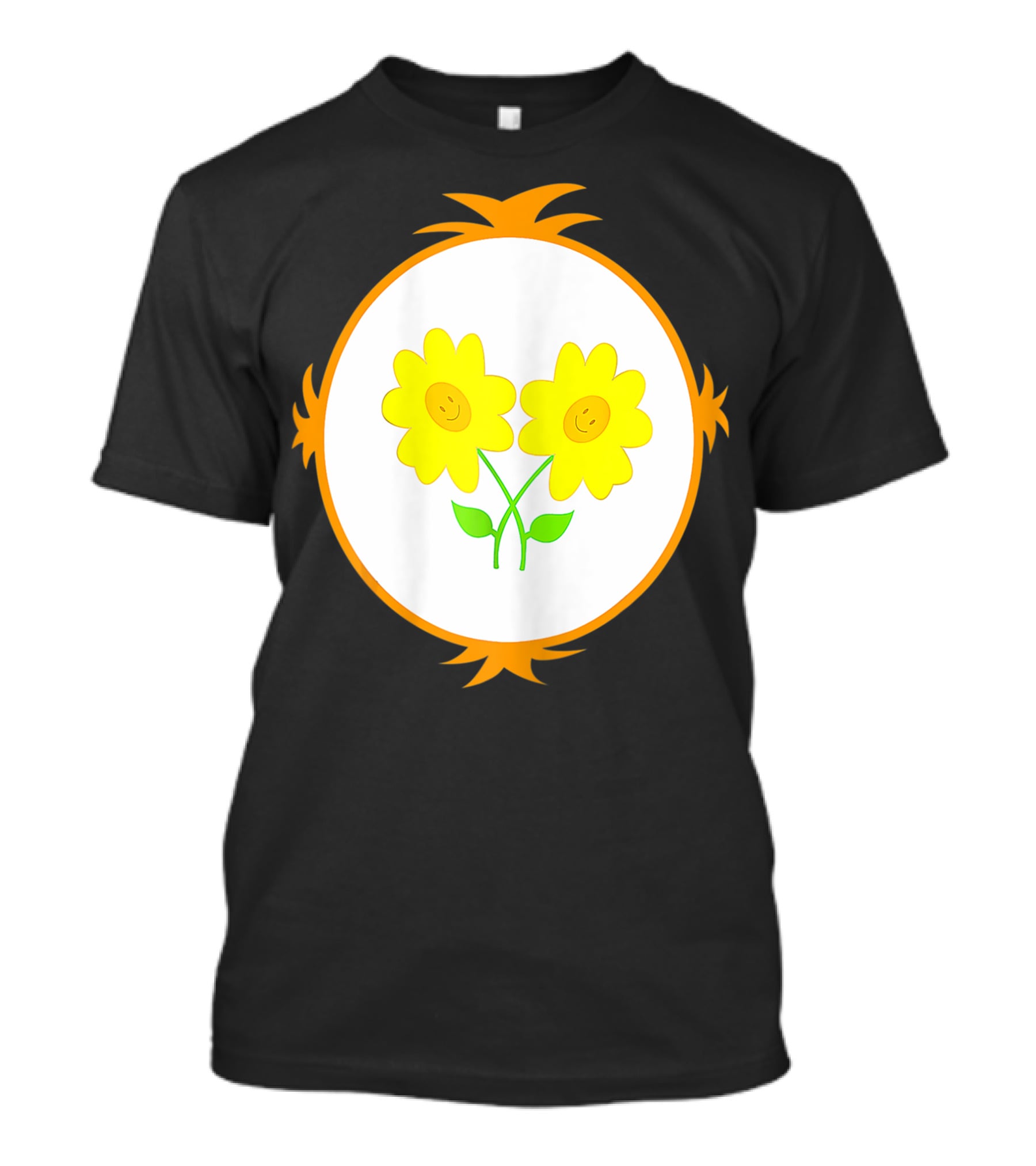 I Care Funny Halloween Bear Costume Best Friend Smiling Flowers T-Shirt