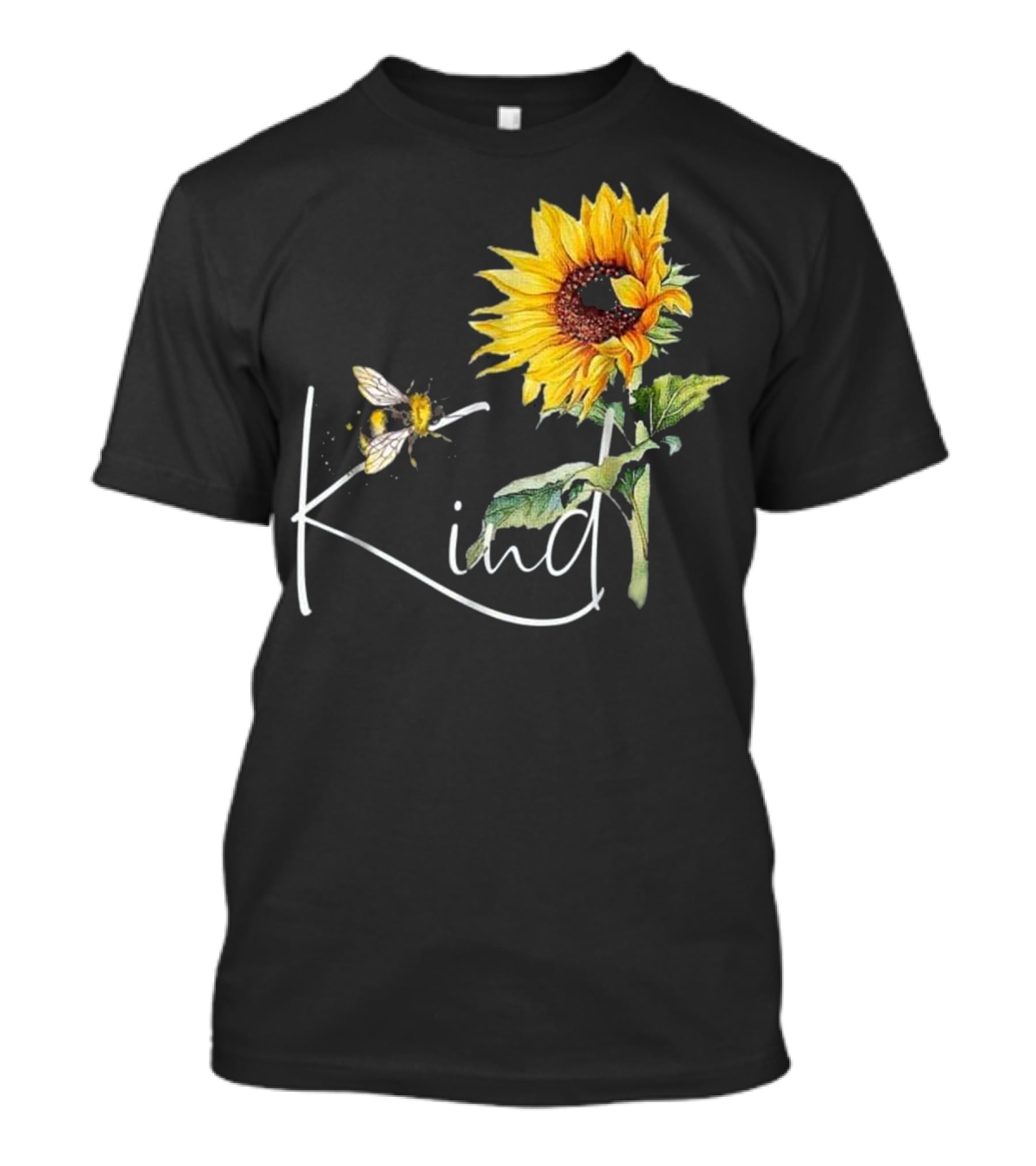 Kind Bee Sunflower Teacher T-Shirt