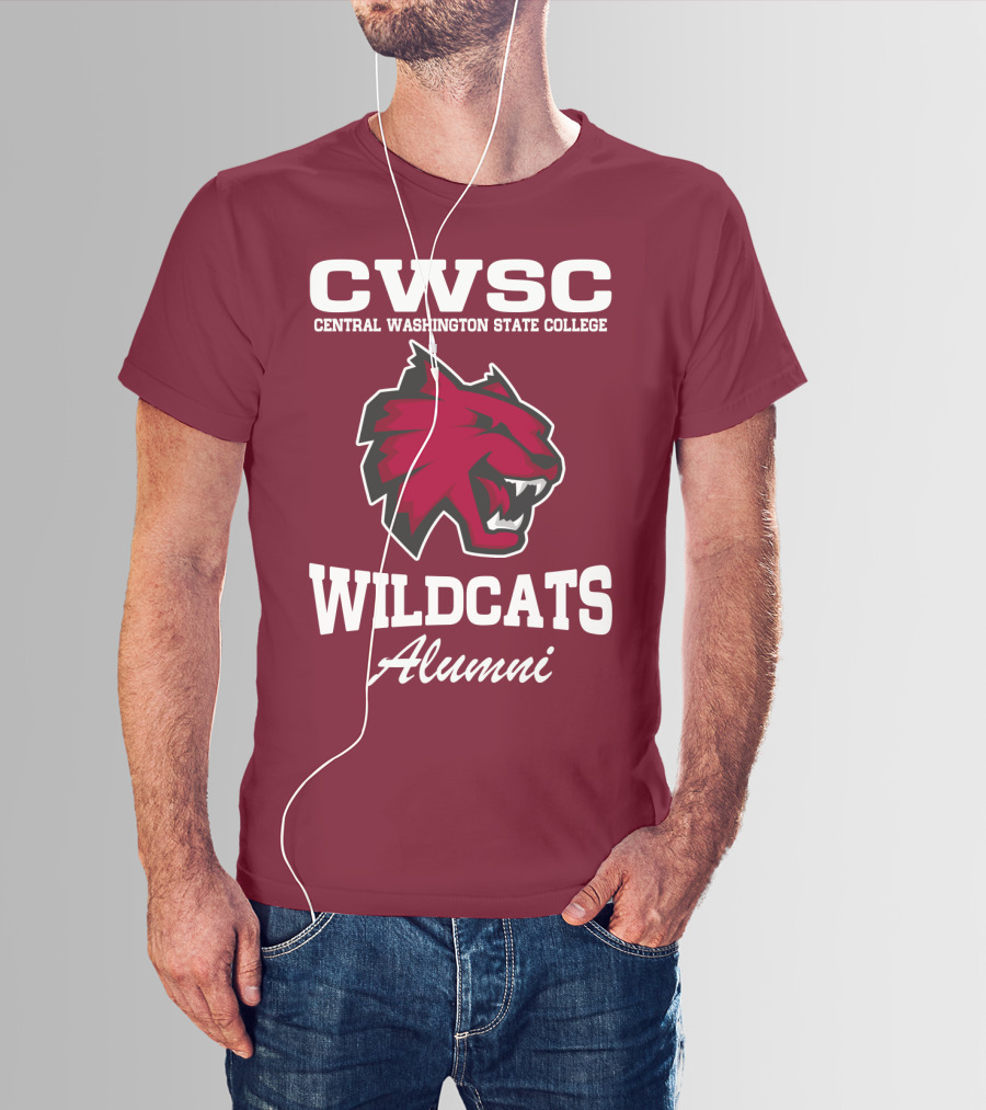 CWSC Central Washington State College Wildcats Alumni T-Shirt