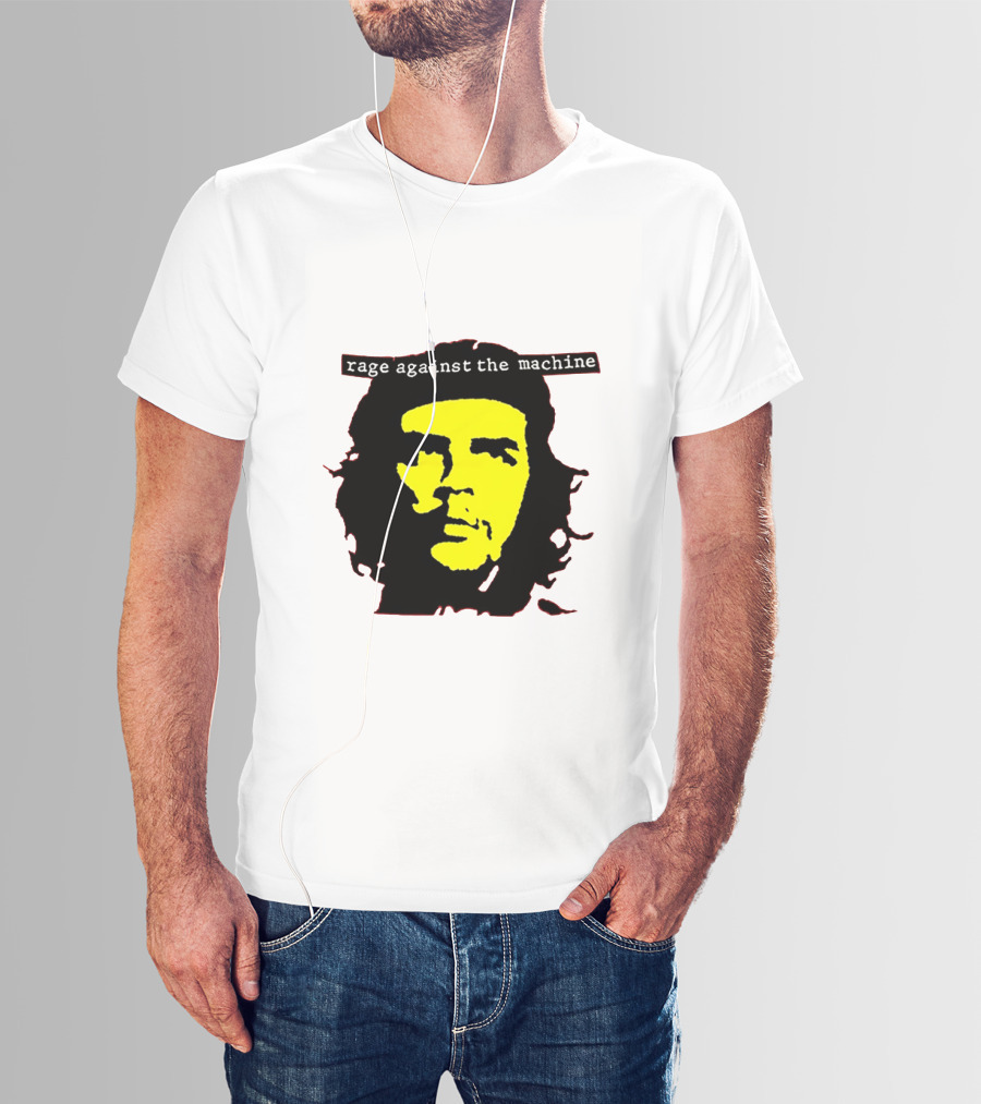 Rage Against The Machine Che Guevara Yellow Black Poster Style T-Shirt