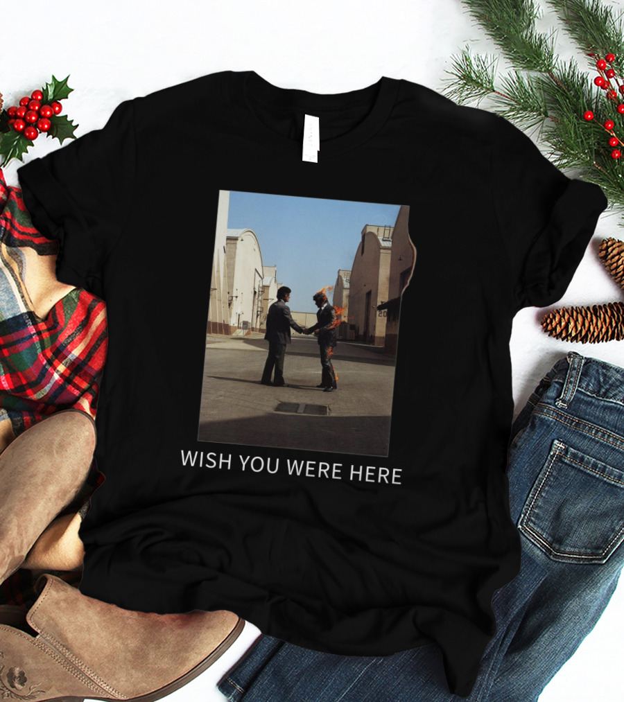 Pf Wish You Were Here Album Cover Iconic Handshake Scene T-Shirt