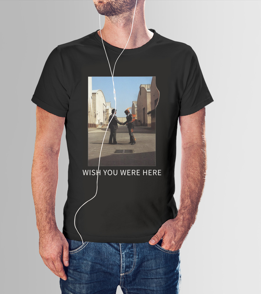 Pf Wish You Were Here Album Cover Iconic Handshake Scene T-Shirt