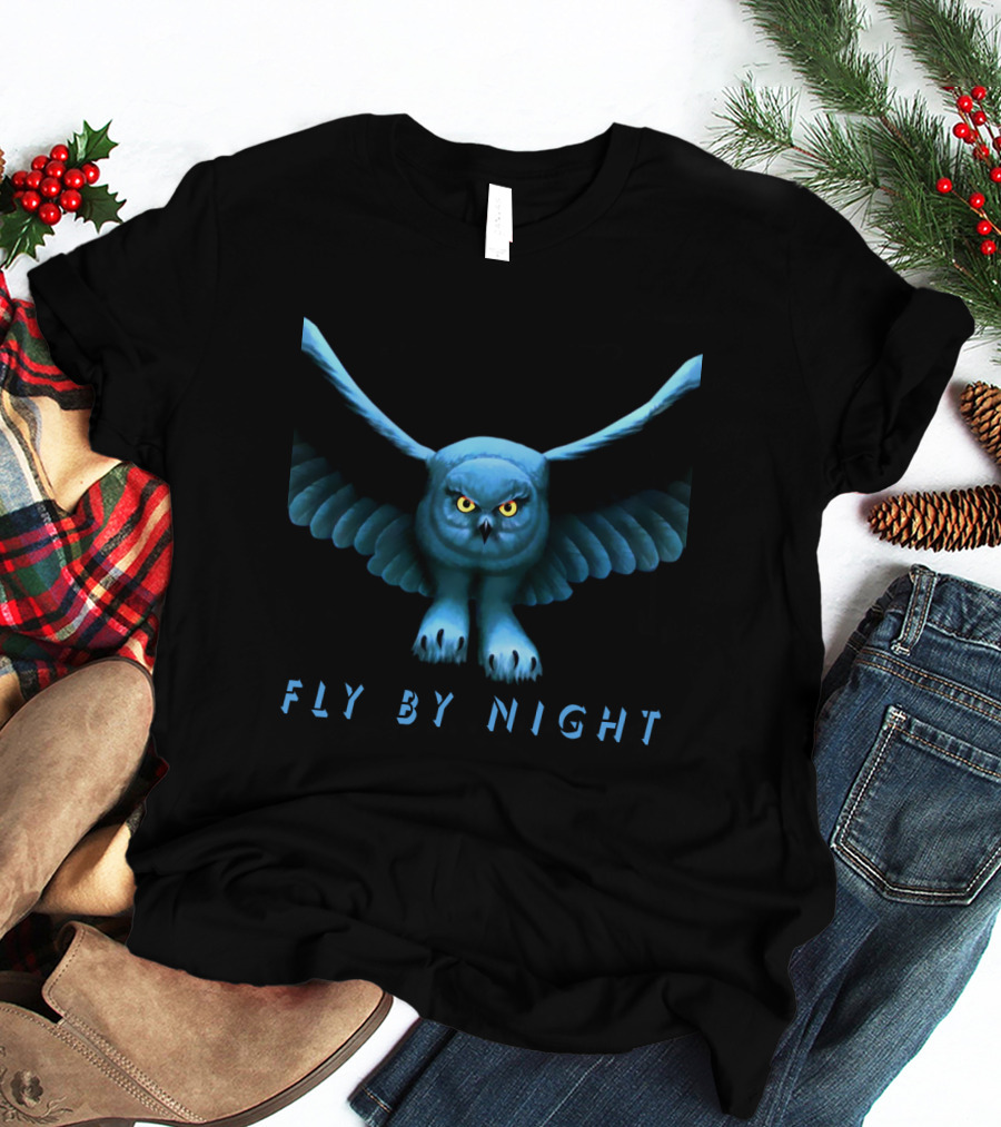 Rush Fly By Night Blue Owl Emblem T-Shirt