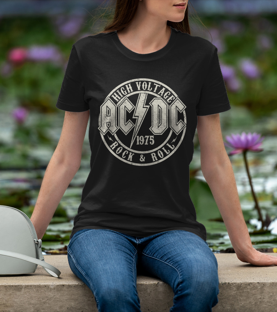 Acdc High Voltage Rock & Roll 1975 T-Shirt