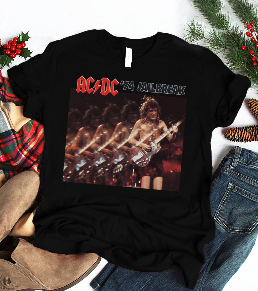 Acdc '74 Jailbreak Angus Young Concert T-Shirt