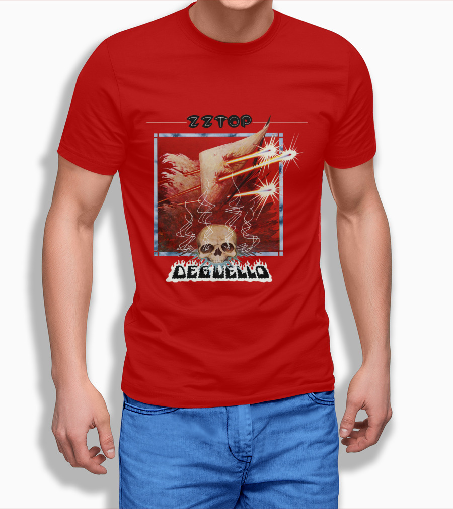 Zz Top Deguello Album Cover Skull Art T-Shirt