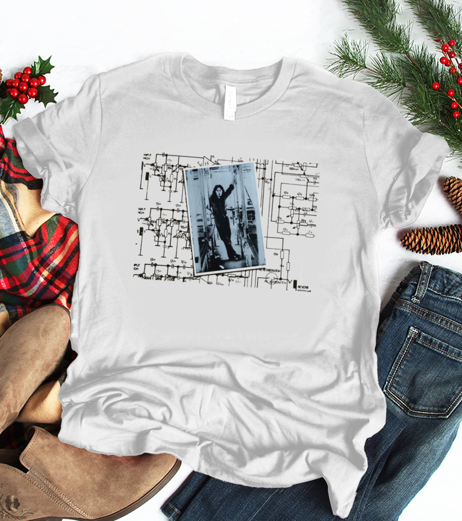 Vintage Circuitry And Black And White Photo Collage T-Shirt
