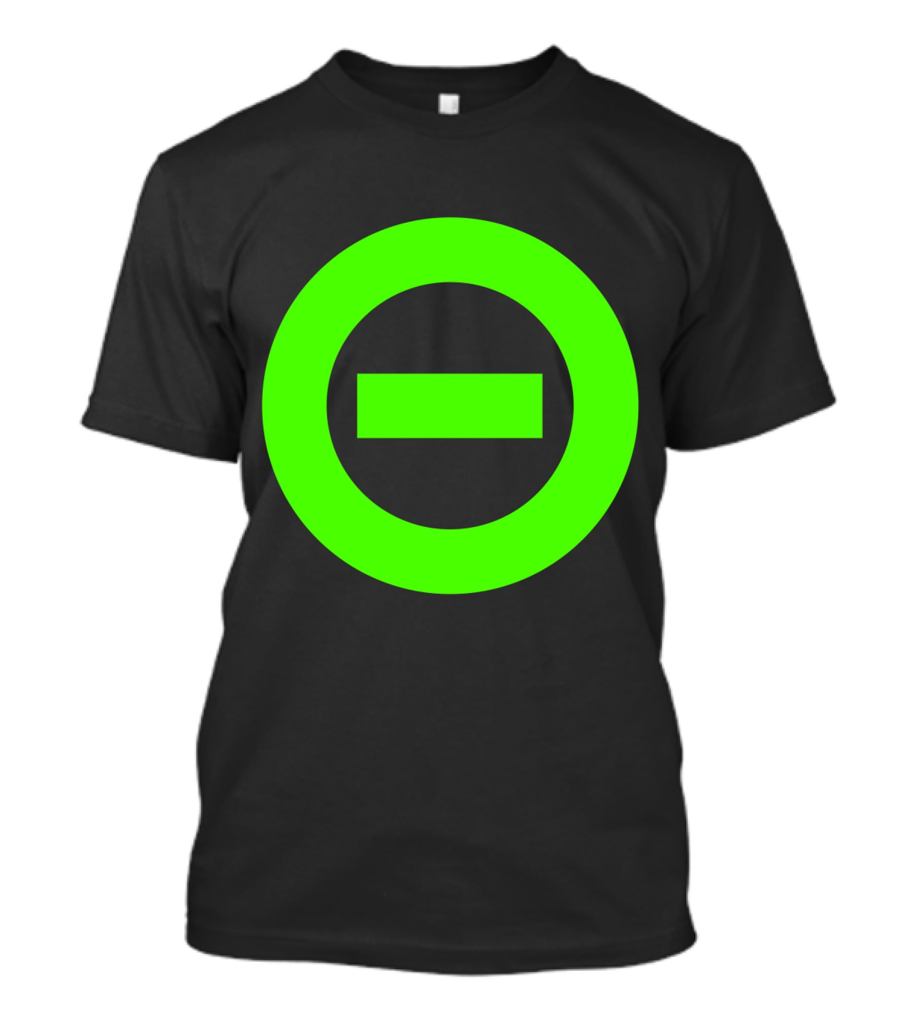 Ton 3 Green Negative Logo On Black T-Shirt