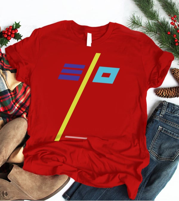 Elo Band Logo With Stylized Colors And Geometric Patterns T-Shirt
