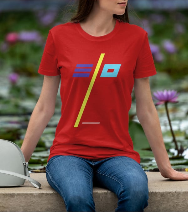 Elo Band Logo With Stylized Colors And Geometric Patterns T-Shirt