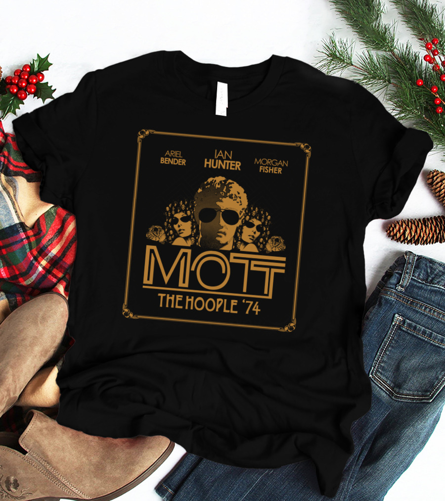 Mott The Hoople '74 Ian Hunter Ariel Bender Morgan Fisher T-Shirt