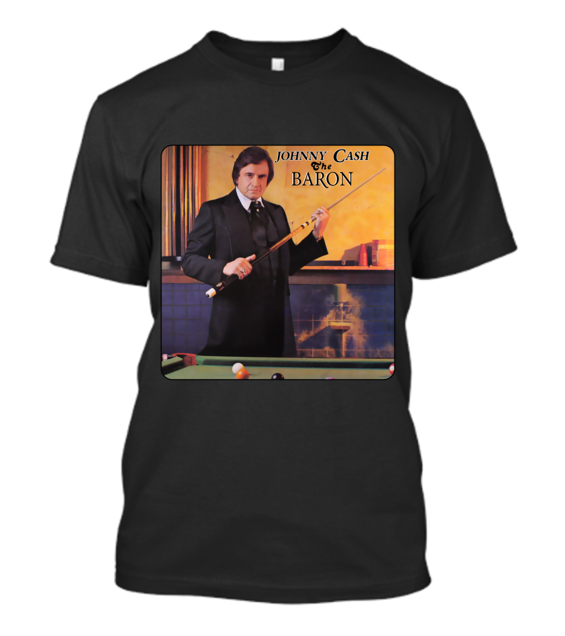 Johnny Cash The Baron Billiards Album Cover T-Shirt
