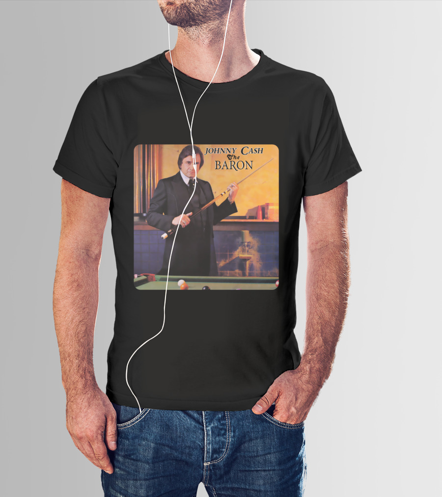 Johnny Cash The Baron Billiards Album Cover T-Shirt