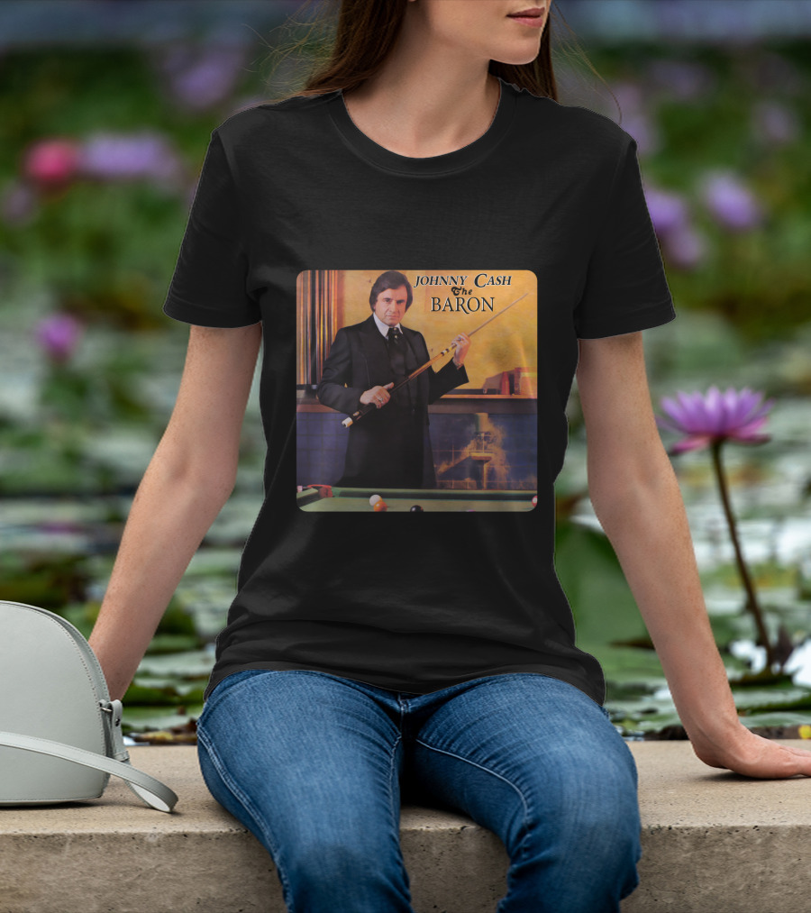 Johnny Cash The Baron Billiards Album Cover T-Shirt