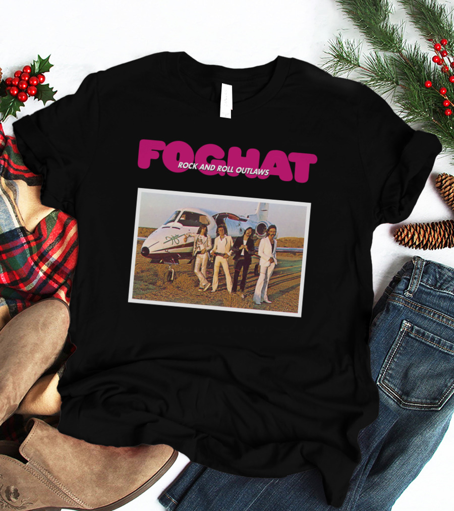 Foghat Rock And Roll Outlaws Band Jet Scene T-Shirt