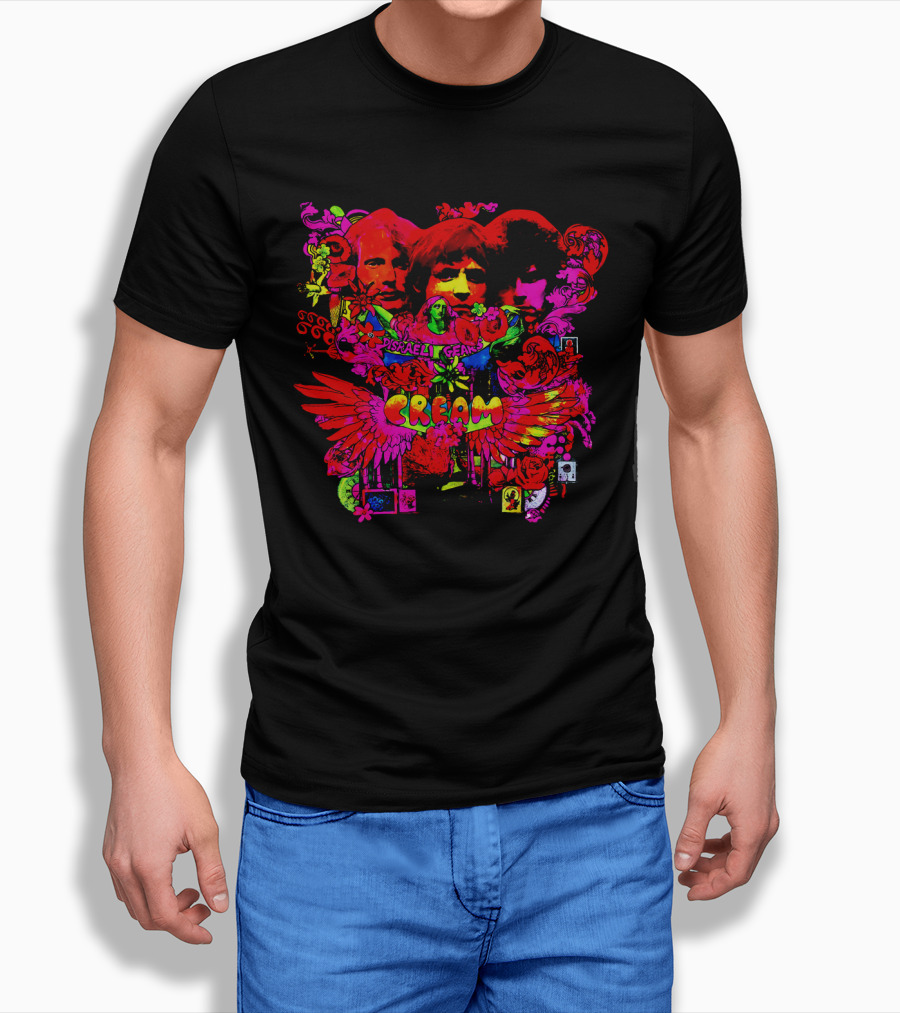 Cream Disraeli Gears 1967 Psychedelic Album Cover Art T-Shirt