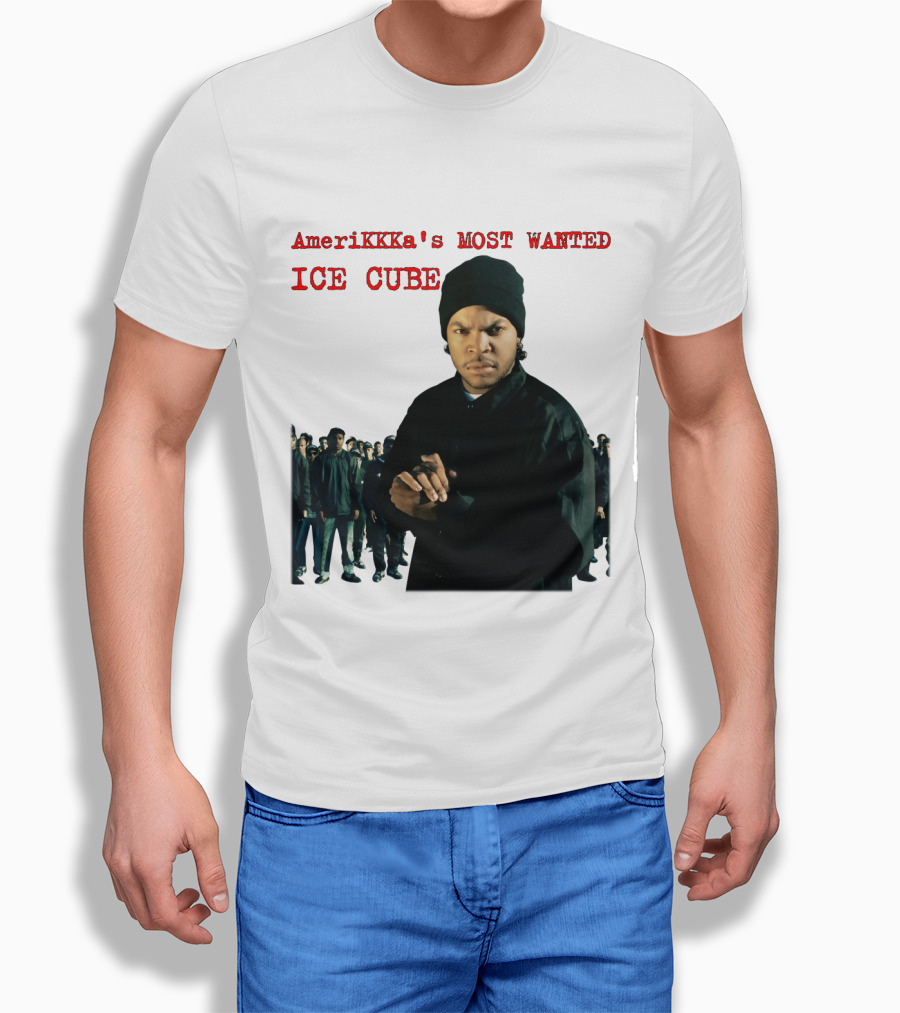 AmeriKKKa's Most Wanted Ice Cube Hip Hop Album Cover Black T-Shirt