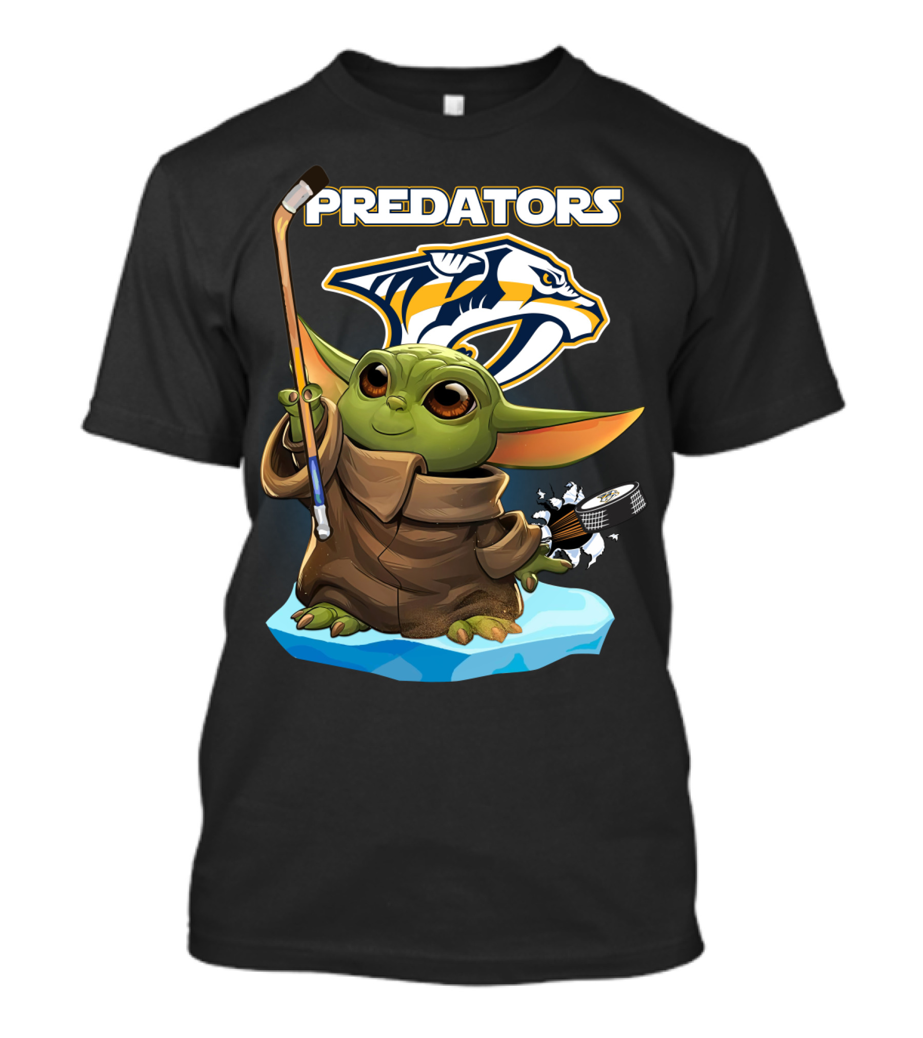 Baby Yoda Predators Hockey Nhl Star Wars Nashville T-Shirt