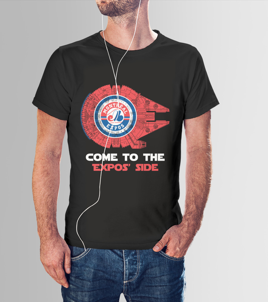 Montreal Expos Come To The Expos' Side Millennium Falcon MLB T-Shirt