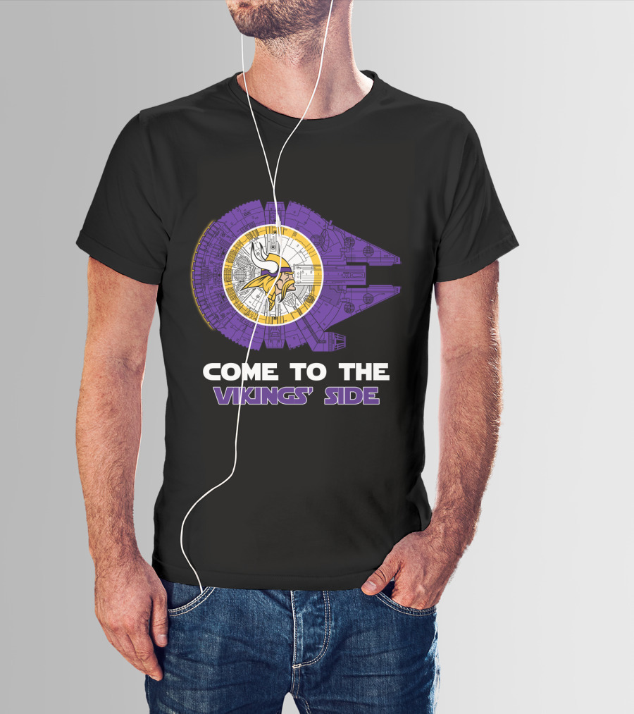 Come To The Vikings' Side Minnesota Vikings Millennium Falcon Nfl T-Shirt