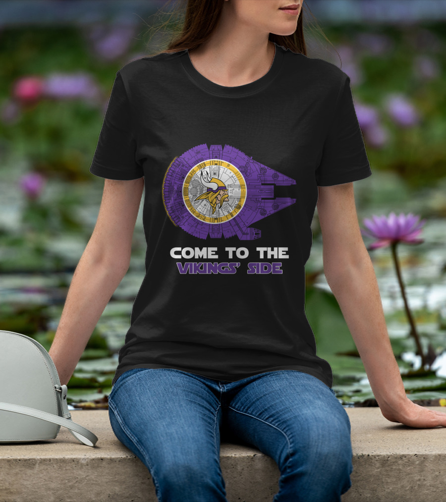 Come To The Vikings' Side Minnesota Vikings Millennium Falcon Nfl T-Shirt