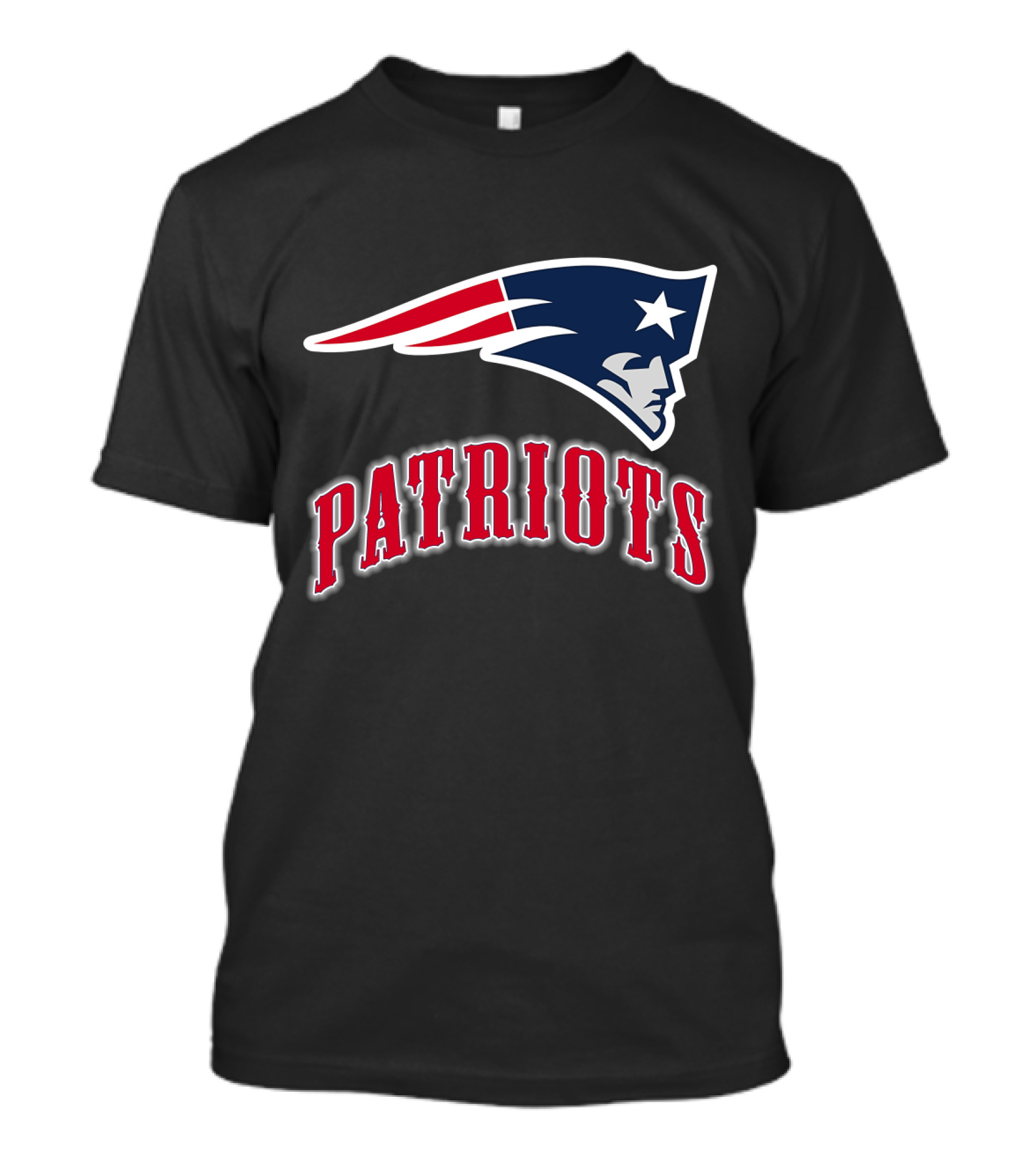 Patriots New England Team Logo Star And Stripes T-Shirt