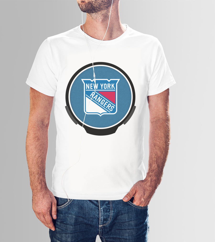 New York Rangers Power Decal Logo Shield T-Shirt