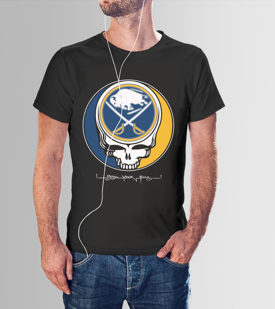 Grateful Dead Steal Your Face Buffalo Sabres Skull T-Shirt