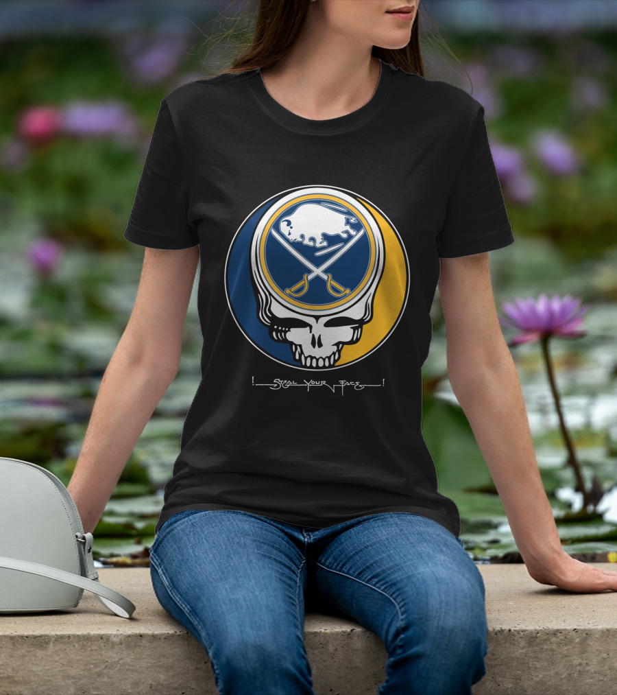 Grateful Dead Steal Your Face Buffalo Sabres Skull T-Shirt
