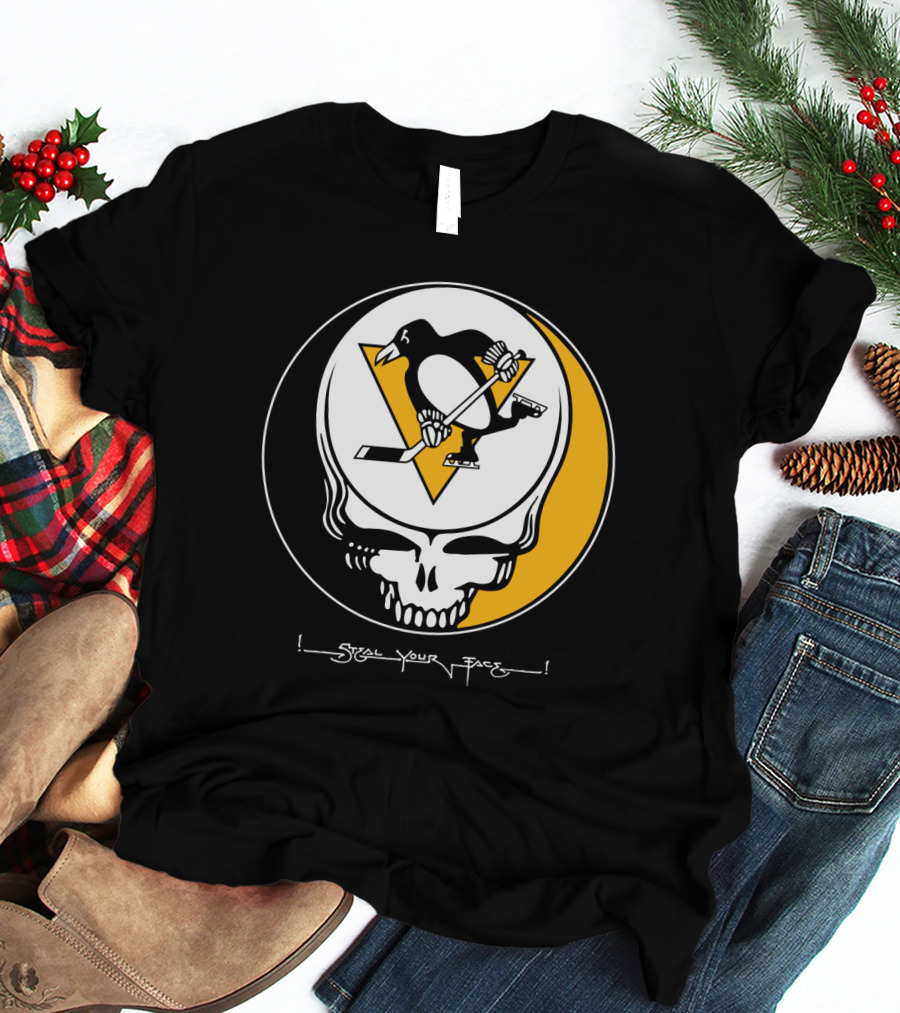 Steal Your Face Grateful Dead Pittsburgh Penguins T-Shirt