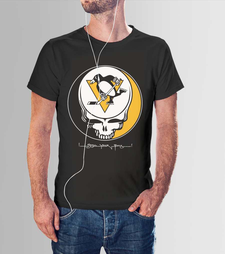Steal Your Face Grateful Dead Pittsburgh Penguins T-Shirt