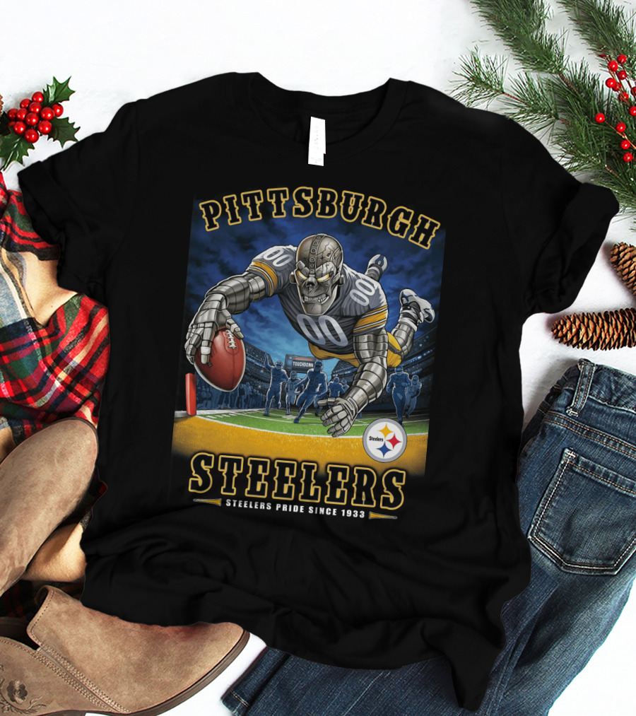Pittsburgh Steelers Pride Since 1933 End Zone Action T-Shirt
