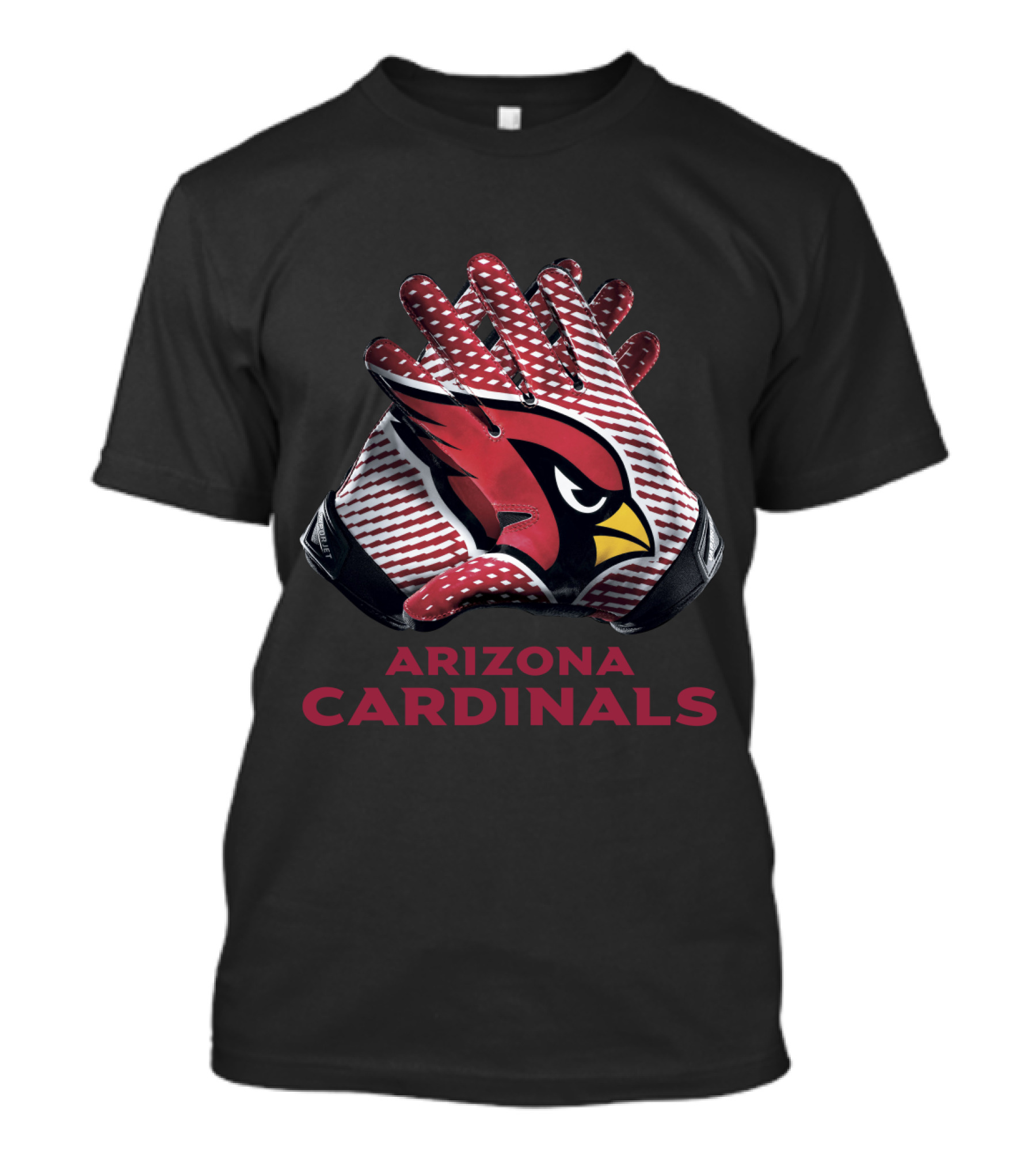 Arizona Cardinals Nfl Team Logo Gloves T-Shirt