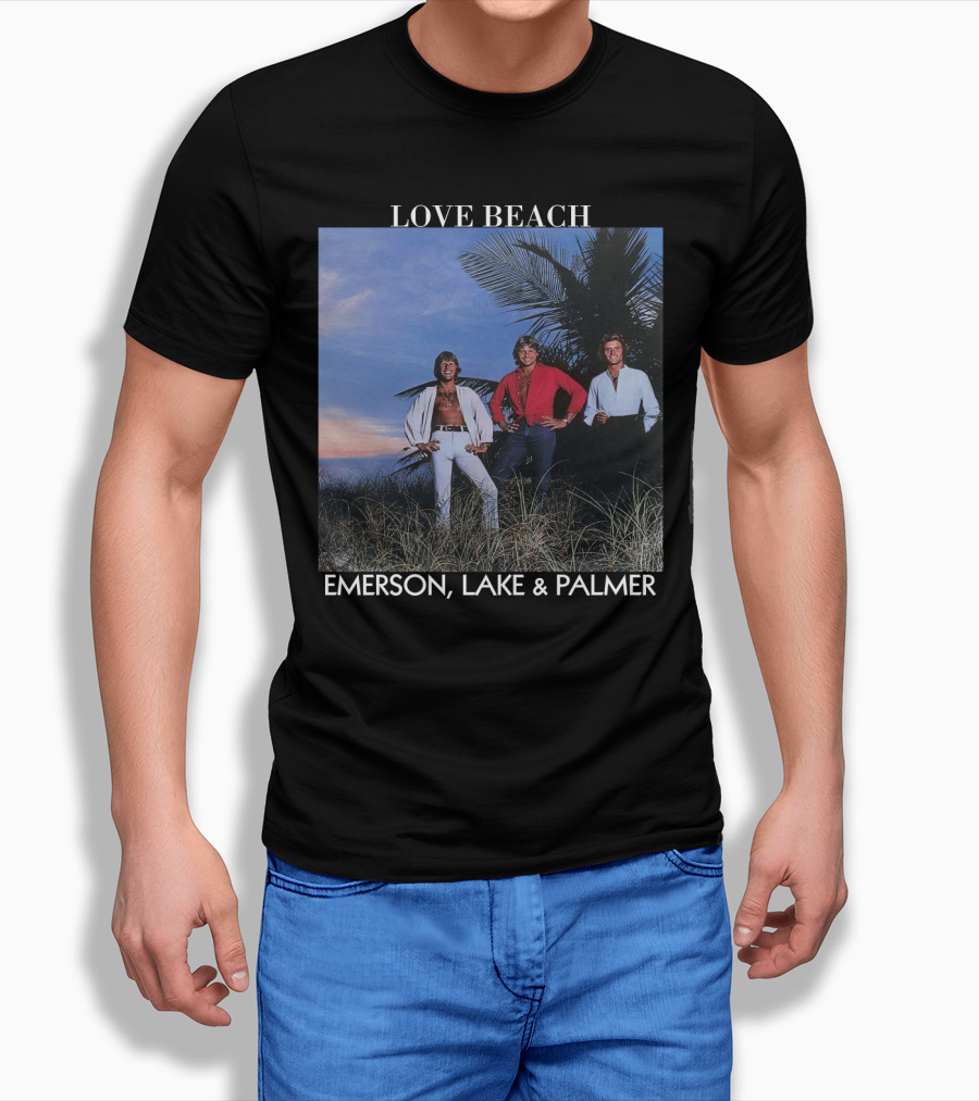 Love Beach Emerson Lake And Palmer Album Cover T-Shirt