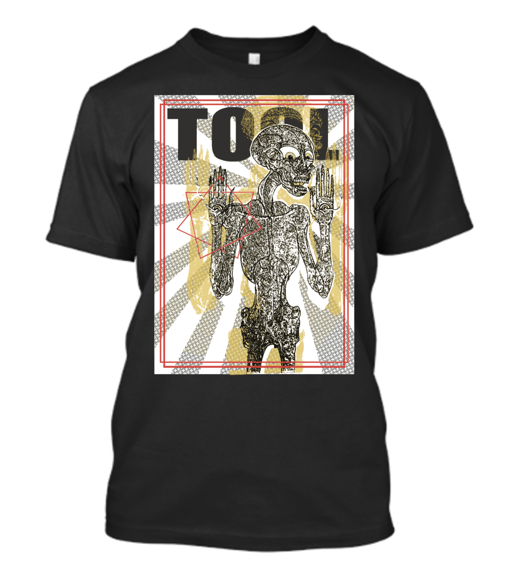 Tool Skeletal Figure Geometric Patterns T-Shirt