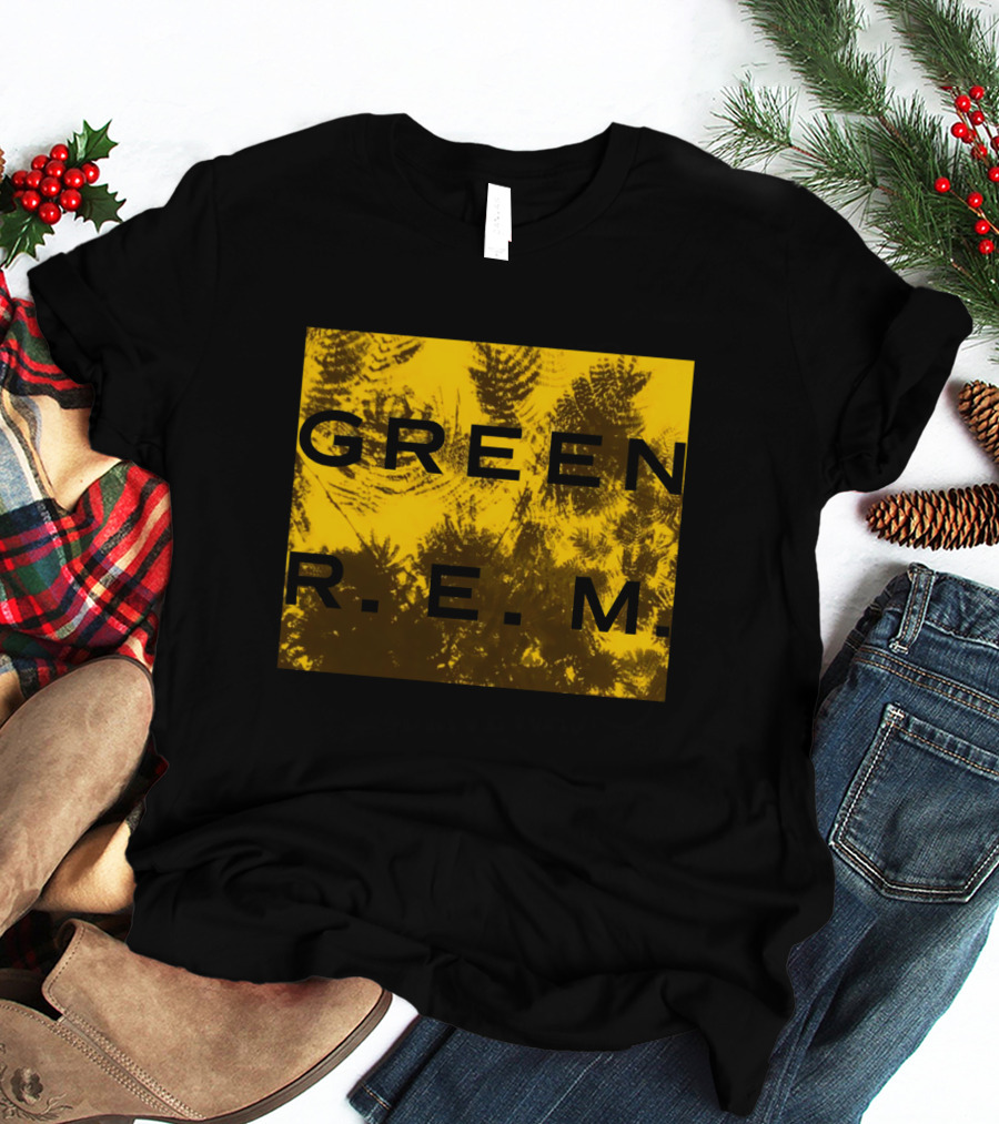 R.E.M. Green Album Fern Pattern 09 Vintage Yellow T-Shirt