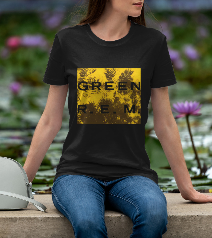 R.E.M. Green Album Fern Pattern 09 Vintage Yellow T-Shirt