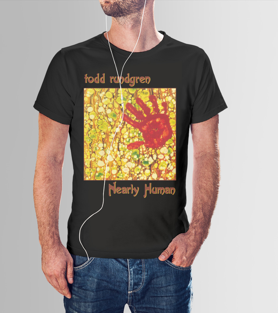 Todd Rundgren Nearly Human Red Handprint Abstract T-Shirt