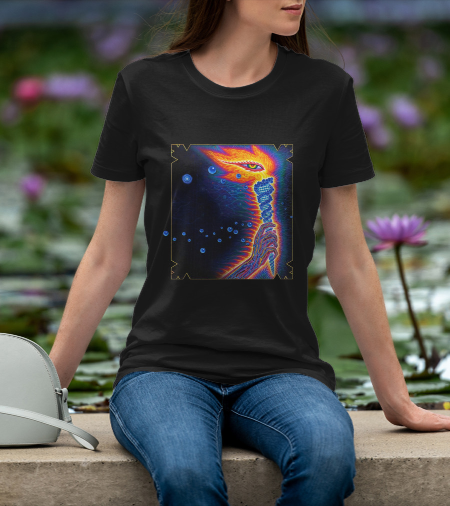 Psychedelic Cosmic Vision With Vibrant Colors T-Shirt