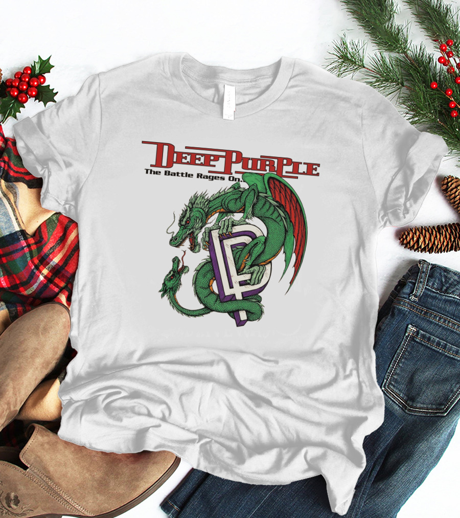 Deep Purple The Battle Rages On Dragon Artwork T-Shirt