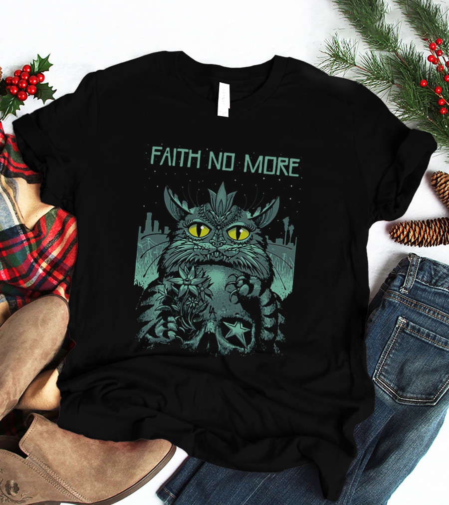 Faith No More Cat Fantasy Urban Night Scene T-Shirt