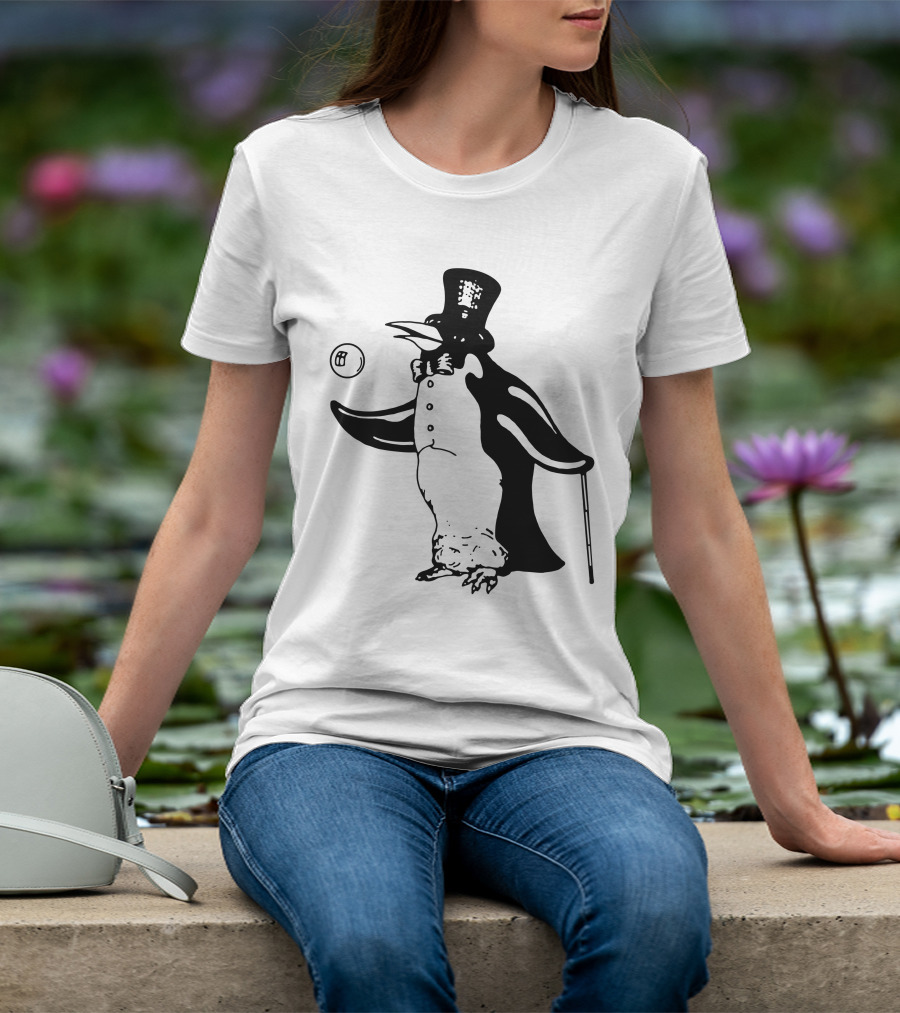 Penguin With Top Hat And Cane Flm T-Shirt