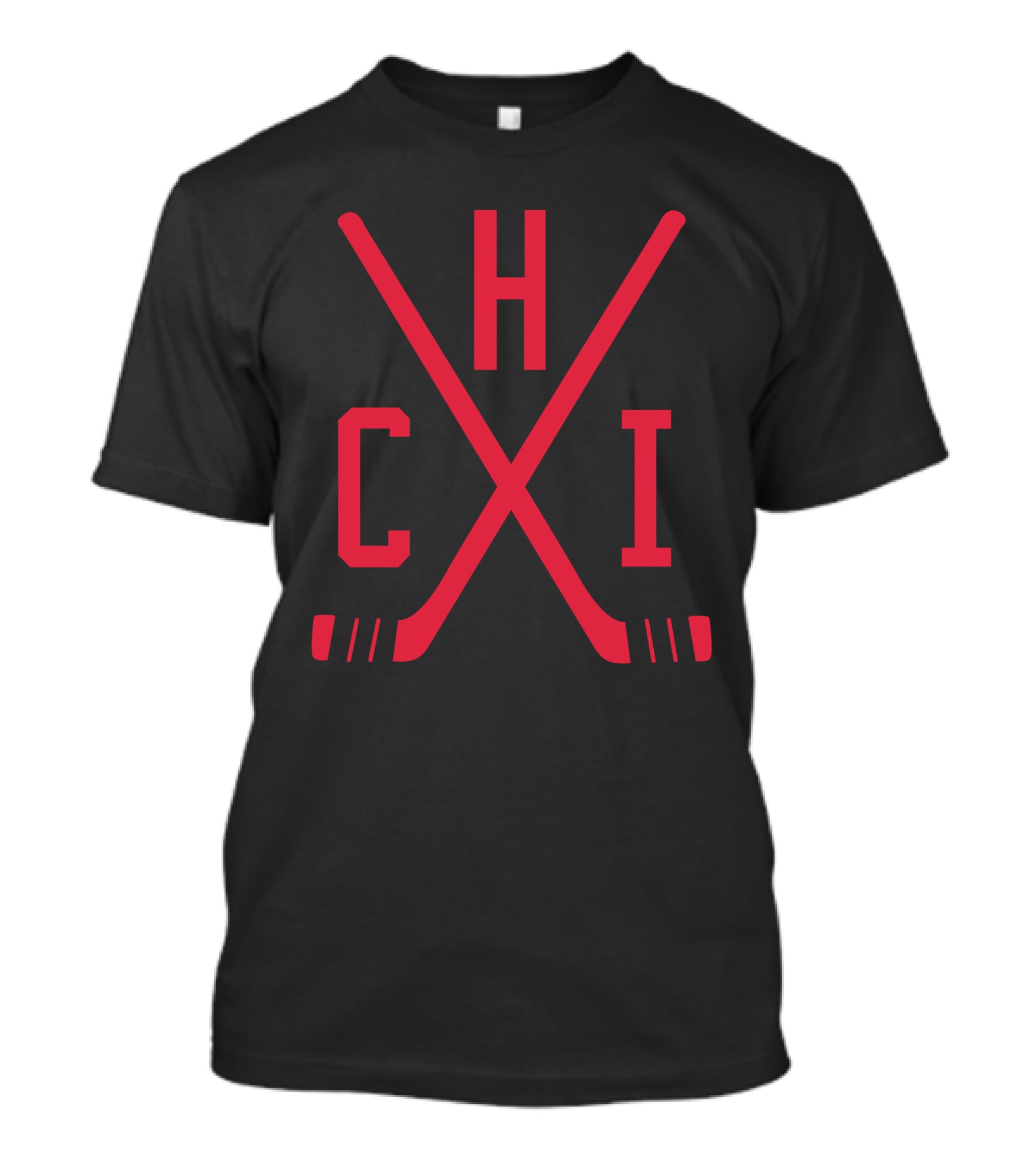 Chicago Blackhawks Chi Hockey Sticks Logo 18 T-Shirt
