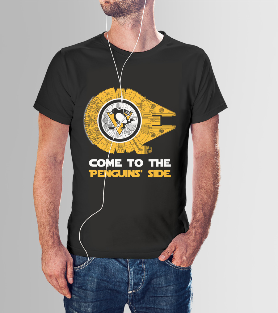 Come To The Penguins' Side Pittsburgh Millennium Falcon T-Shirt